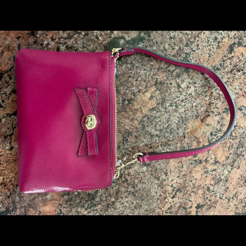 Coach pink wristlet